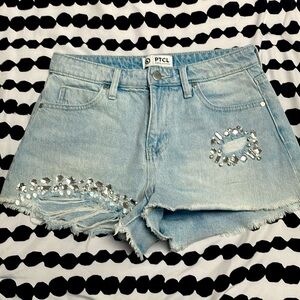 PTCL Embellished Jean Shorts